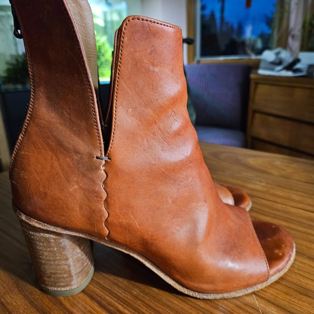 Measponte Peep Toe Booties (SS18 Collection) 8.5 US/38.5 EU